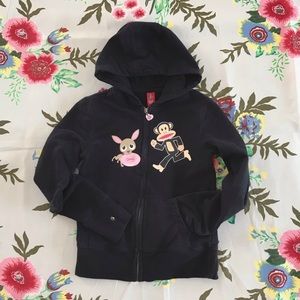 Paul Frank Girls L black zipped hoodie
